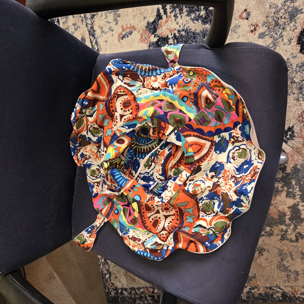 Vibrant Multicolor Patterned Sun Hat